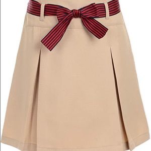 NWT Nautica Uniform 12 Khaki Pleated Skirt